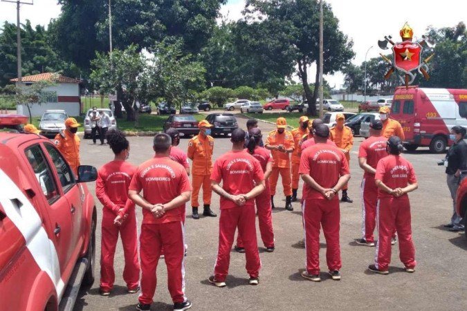 O Corpo de Bombeiros Militar do DF que atendeu o chamado -  (crédito: Divulgação/CBMDF)