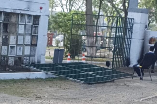 oscabecasdanoticia-cemit Imagem colorida mostra entrada do Cemitério Vila Formosa; portão do local caiu e acertou um morador em situação de rua, que morreu - Metrópoles