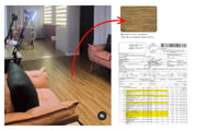 Piso mostrada em vídeo no Instagram da esmalteria, e a relação com as notas apresentadas pela síndica na prestação de contas