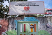 Cartaz do Sindicato dos Professores no Centro de Educação Infantil 10 de Taguatinga