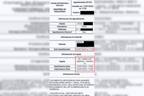 Imagem do agendamento
