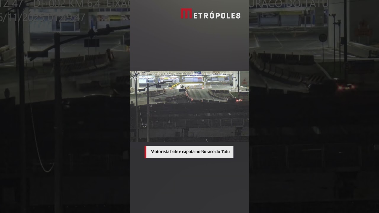 Motorista bate e capota no Buraco do Tatu