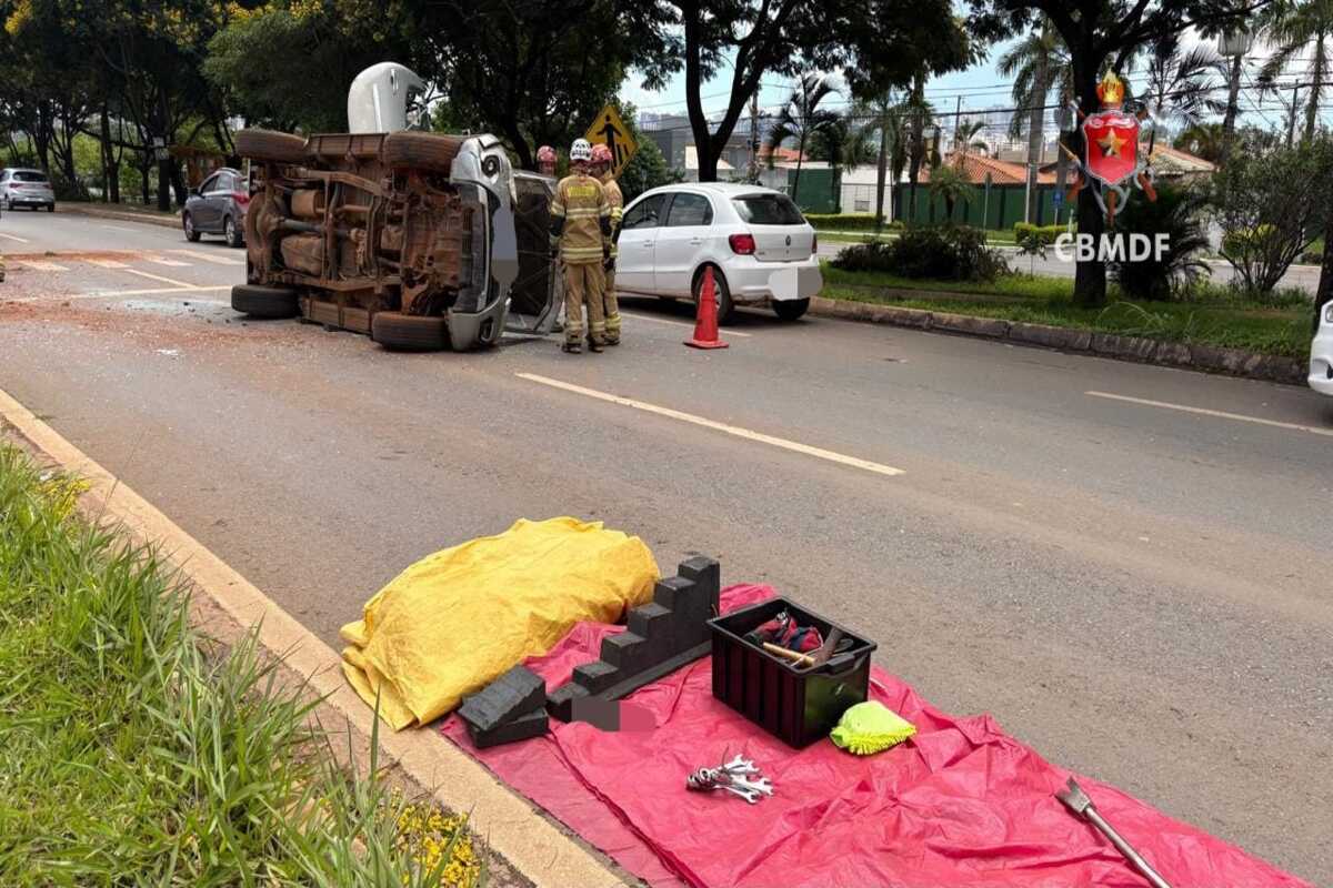 Foram empregadas cinco viaturas da corporação para a ocorrência