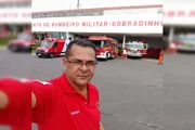 O primeiro-sargento do CBMDF Jason Miranda em ação no quartel de Sobradinho (DF) O primeiro-sargento do CBMDF Jason Miranda em ação no quartel de Sobradinho (DF)