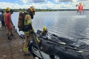 Homem sofre queimaduras de 2º grau em lancha em chamas no Lago Paranoá - imagem 4