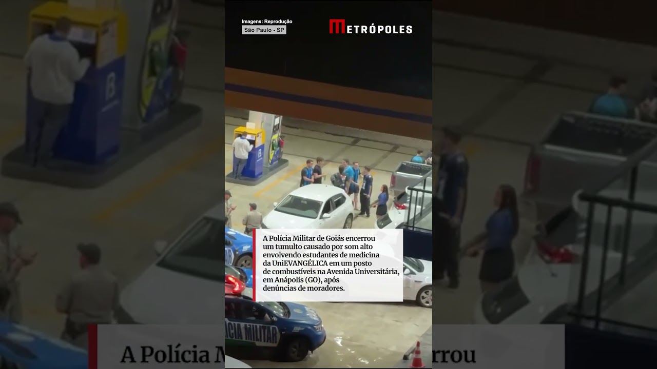 PMGO acaba com tumulto de estudantes de Medicina em posto de gasolina