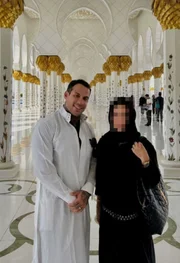 André curtindo a lua de mel com a esposa 