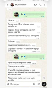 Conversa do indígena com dono da máquina Conversa do indígena com dono da máquina