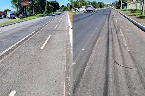 Ciclistas reclamam da retirada de ciclofaixa em rodovia do Lago Norte - destaque galeria