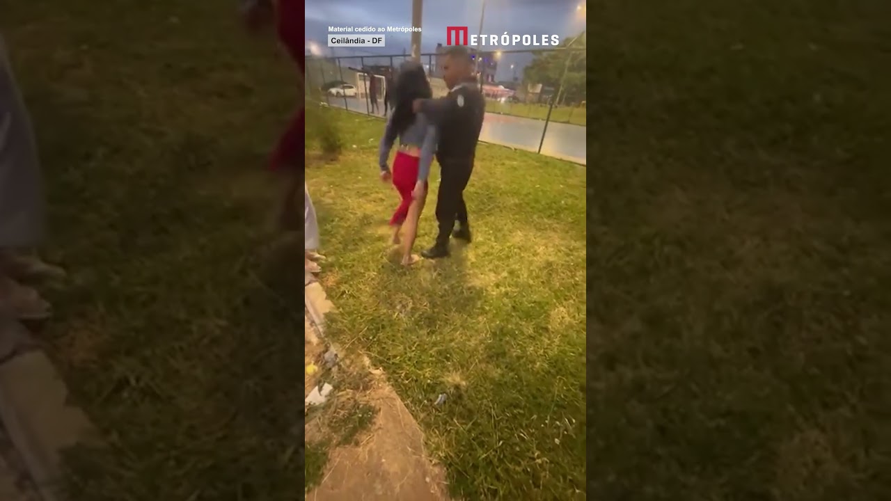 PM do DF discute e derruba adolescente com tapa no rosto