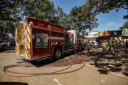 O Corpo de Bombeiros foi acionado por volta das 11h